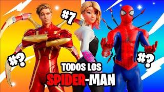 top TODOS los SPIDER-MAN de FORTNITE... video para verdaderos fans..