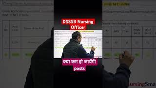 DSSSB Nursing Officer Posts 1507 #dsssb #nursingofficer