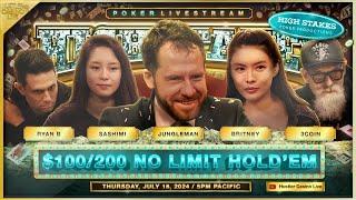 HIGH STAKES $100200 w Jungleman Britney Sashimi 3Coin Mike X & Dylan - Commentary by Raver