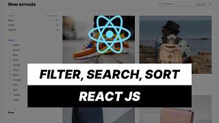 React JS filter search and sort items using react-router v6