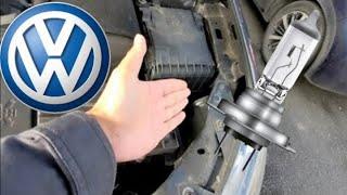 VW Golf Headlight bulb change THE HARD ONE