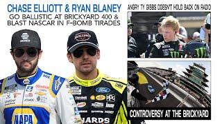 Chase Elliott & Ryan Blaney Go Ballistic at Brickyard 400 Blasting NASCAR  Ty Gibbs Gets Angry