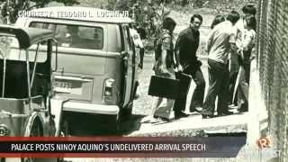 Palace posts Ninoy Aquinos undelivered arrival speech