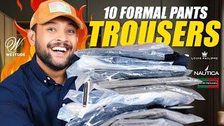 10 Best Formal TrousersPants for OfficeCollege  Formal Pants Haul 2024  ONE CHANCE