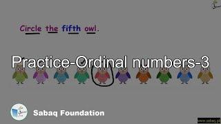 Practice-Ordinal numbers-3 Math Lecture  Sabaq.pk