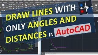 Draw lines with angles and distances only in AutoCAD with specific angle relative to another line