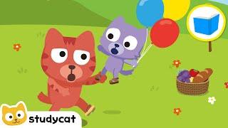 奇奇的气球  Kittys Balloons  Animated Stories for Kids in Chinese  Learn Chinese  Studycat