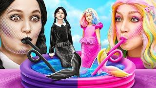 Wednesday Mermaid VS Enid Mermaid Becoming a Mermaid to Save Missing Kids