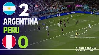  Argentina 2-0 Peru COPA AMERICA 2024  Highligths  Simulación y recreación de videojuego