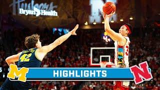 Michigan at Nebraska  Highlights  Big Ten Mens Basketball  Feb. 10 2024