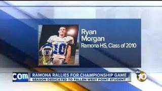 Ramona High School honors former player Ryan Morgan