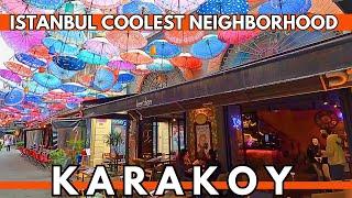 ISTANBUL TURKEY 2023 Karakoy Neighborhood LifeStyle 10 May Walking Tour  4K UHD 60FPS