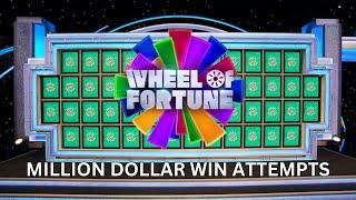 Wheel of Fortune All Million Dollar Win Attempts