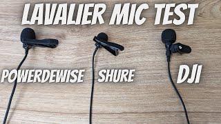 DJI VS Shure MVL VS PowerDewise Lavalier Mic Audio Test With The DJI Wireless Mic System