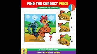 Find The Correct Piece Paheli #shorts  Find the Right Piece  Find The Picture That Fits  Riddle
