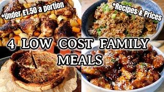 BUDGET FAMILY DINNER IDEAS  Feed 4 hungry adults or save the leftovers