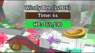 World Record Solo Level 26 Windy Bee  Bee Swarm Simulator