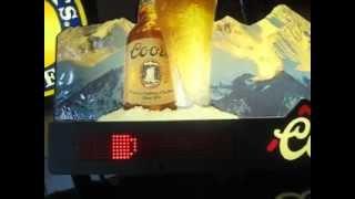 COORS PROGRAMMABLE LIGHTED BEER SIGN  SCROLLING Original Coors Beer Light Sign