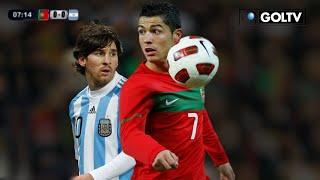 Cristiano Ronaldo Meets Lionel Messi for the First Time at National Level  Portugal vs Argentina
