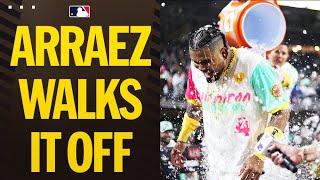 Luis Arraez WALKS IT OFF in his FIRST home game as a Padre