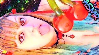 ASMR  GiANT CHERRY GUMMY  DEVOUR SAVAGELY   Mouth Sounds Chewing Eating Mukbang Candy 