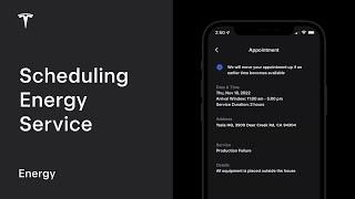 Scheduling Energy Service  Tesla App for Energy