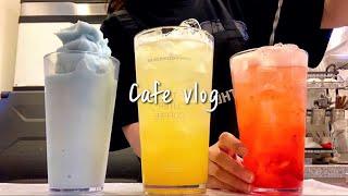 Sub더리터 3인방 나가신다  cafe vlog  카페 브이로그  더리터  asmr  nobgm