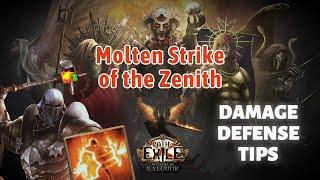 Molten Strike of the Zenith - Update  Damage & Defense Scaling   2 New Setups  Tips  PoE 3.25