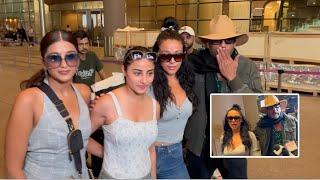 The Funkiest Father Daughter Duo Jackie & Krishna Shroff Get Spotted At Mumbai Airport In Full Swag