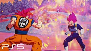 Dragon Ball Z Kakarot PS5 - Goku vs Vegeta All Transformations 4K 60FPS