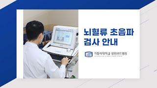 뇌혈류 초음파 검사 안내 ｜가톨릭대학교 성빈센트병원