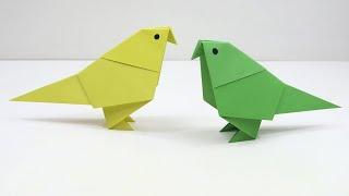 Origami Papağan Yapımı  Kağıttan Papağan Kuşu Nasıl Yapılır