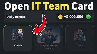 How to Unlock IT Team Card hamster kombat  Unlock daily combo card IT Team  Hamster Kombat