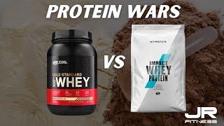Whey Protein Comparison Optimum Nutrition Gold Standard Vs MyProtein Impact Whey