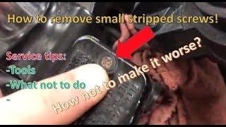 How to remove small stripped screws and fasteners Demo Stripped Master Cylinder Screw