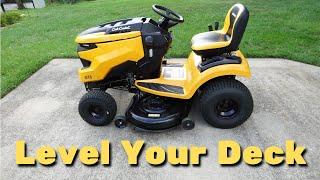 How to Level Your Cub Cadet Lawn Mower Deck  XT1 Enduro Series