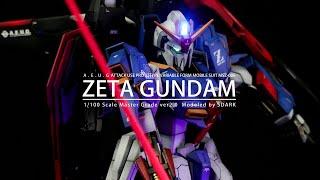 【SDARK】 MG1100 GUNDAM Zeta 機動戰士高達Z 上海CCG高達G40BC參賽作品【Z高達2.0 噴塗+刻線+改造+加燈 制作實錄