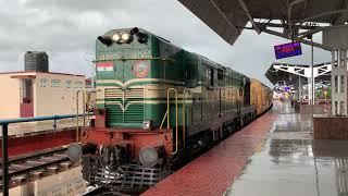 Train arriving at Last station of India Rameshwaram  Boat mail