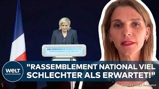 PARLAMENTSWAHL FRANKREICH Niederlage für Le Pen Linke liegen laut Prognosen vorn