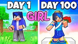 100 Day GIRL MAKEOVER in Minecraft