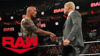 FULL SEGMENT Cody Rhodes and The Rocks story has just begun Raw highlights April 8 2024