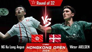 NG Ka Long Angus HKG vs Viktor AXELSEN DEN  Hongkong Open 2024 Badminton