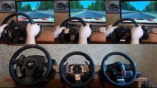 Trustmaster T500 Logitech G27 and DFGT sound test feedback. Assetto Corsa  driving