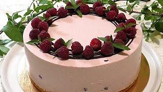 Из простых продуктов МУССОВЫЙ ТОРТ с малиной. Raspberry mousse cake