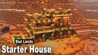 Minecraft How to build a Bad Lands Starter House  Easy Tutorial