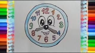 How to Draw an Alarm Clock Cute and easy  Alarm Clock drawing and coloring