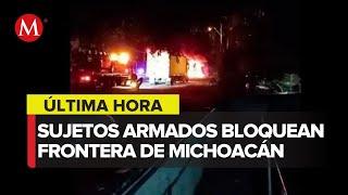 Reportan bloqueos y quema de vehículos en límites de Jalisco y Michoacán