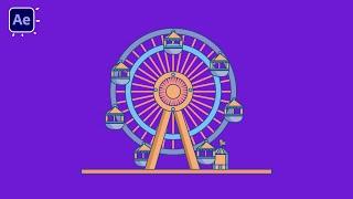 2D Flat Carousel Animation in After Effects Tutorial