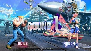 Street Fighter 6 - Guile Vs Manon Carrier Byron Taylor CPU Level 8 4K @ Max Settings