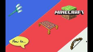 Minecraft Bedrock - How To Magnetic Trident - Auto Aim Bow - Magic Carpet  - Gameplay Walkthrough